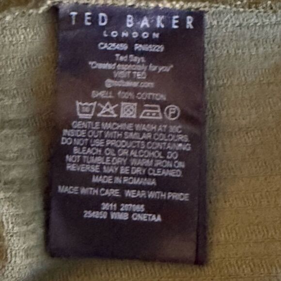 NWOT Ted Baker Onetaa Corduroy Boxy Shirt Jacket with Puffed Balloon sleeves. - Picture 7 of 7